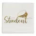 Student servietter I hvid og guld 33X33 cm