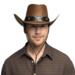 Cowboy hat Wyatt brun