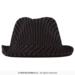 Gangster fedora sort med striber