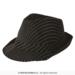 Gangster fedora sort med striber