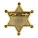 Sheriff stjerne i guldfarvet metal
