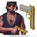 Pistol i guld-glitter