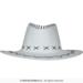 Cowboyhat - Hvid m. syninger