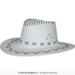 Cowboyhat - Hvid m. syninger