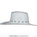 Cowboyhat - Hvid m. syninger