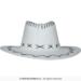 Cowboyhat - Hvid m. syninger
