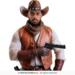 Cowboy pistol i sort