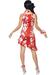 Flot hawaii kjole i rød og hvid til kvinder