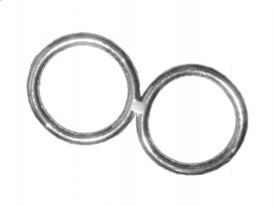Sølv ringe bildekoration 50 cm