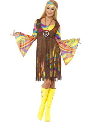 Skole lærer Peck Cirkel Hippie Kostumer | Find alt til 60er tema her !!