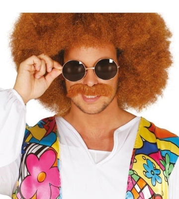 Hippie Briller med guldfarvet metalstel og store glas