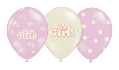 It's a Girl balloner 6 stk