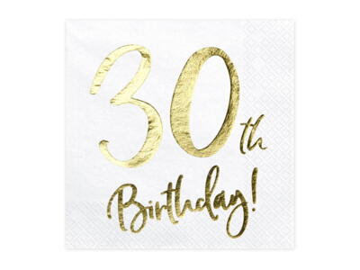 Servietter 30 års fødselsdag