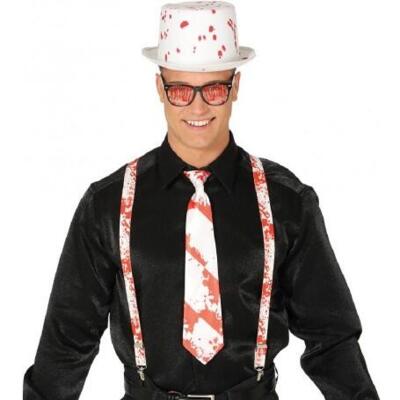 Hat, slips og seler m Blod