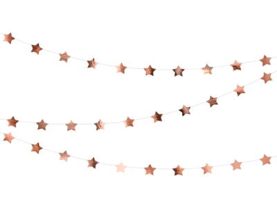 Guirlande Rose guld stjerner