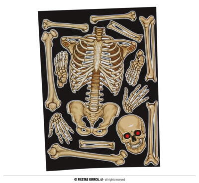 Vindue dekoration Skelet klistermærke
