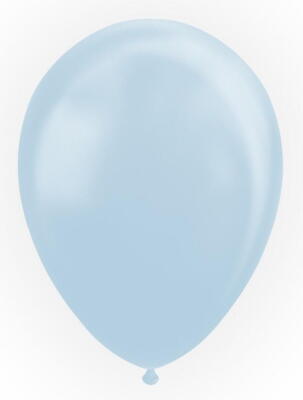 Ballon perlemor lyseblå 10 stk
