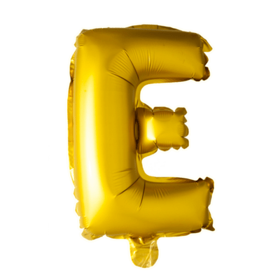 Folieballon bogstav E i guld
