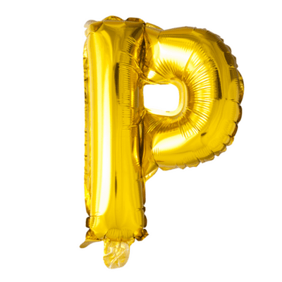 Folieballon bogstav P i guld
