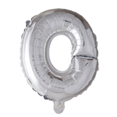 Folieballon bogstav O i sølv