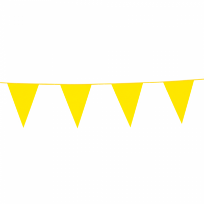 Flagbanner 10 m. med gule flag
