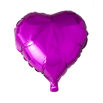 Folie ballon Hjerte 46 cm HOT PINK