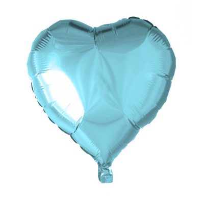 Folie ballon Hjerte 46 cm LYSEBLÅ