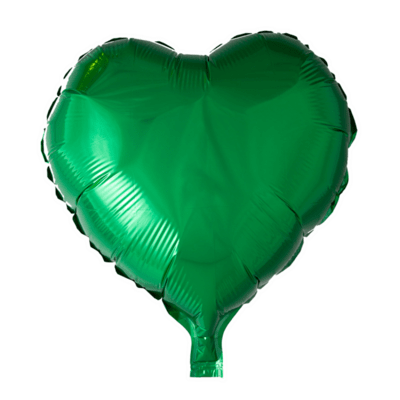 Folie ballon Hjerte 46 cm GRØN