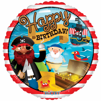 Foliebalon Happy Birthday pirat 46 cm