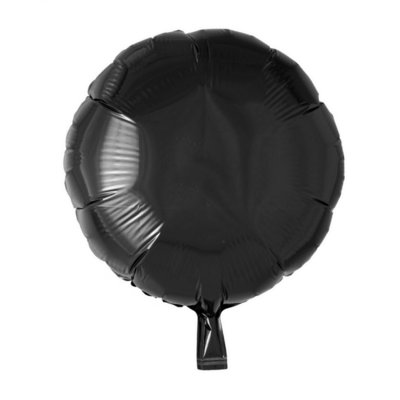 Folieballon Rund SORT 46 cm