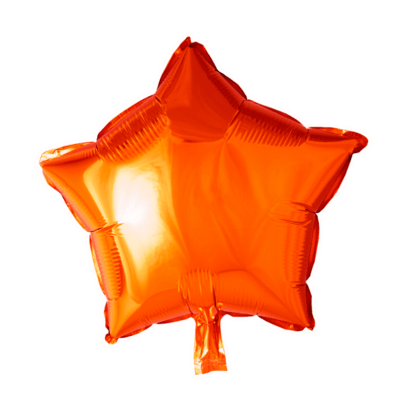 Folieballon Stjerne ORANGE 46 cm