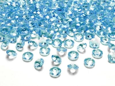 Diamant konfetti 12mm i lys turkis