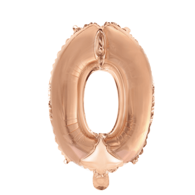 Folieballon 0 - Rosegold 41 cm