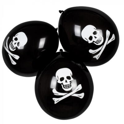 Pirat balloner Skull  6 stk