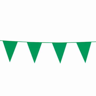 Flagbanner 10 m. med 20 GRØN flag