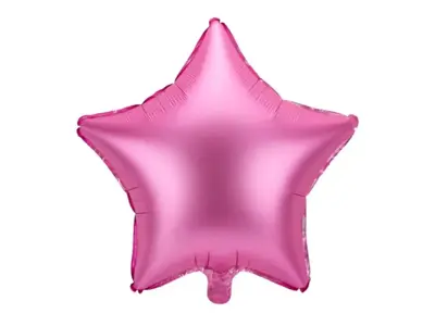 Folieballon stjerne i mat Pink