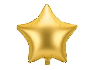 Folieballon stjerne i mat Guld