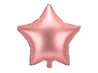 Folieballon stjerne i mat rosegold