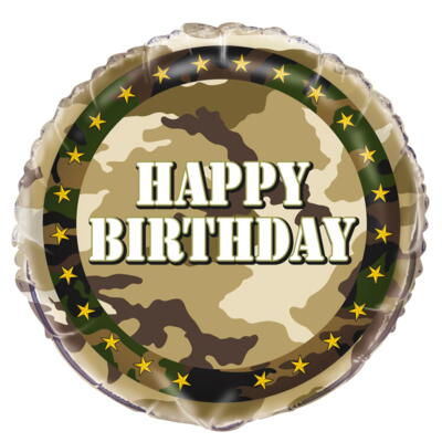 Camouflageballon Happy Birthday
