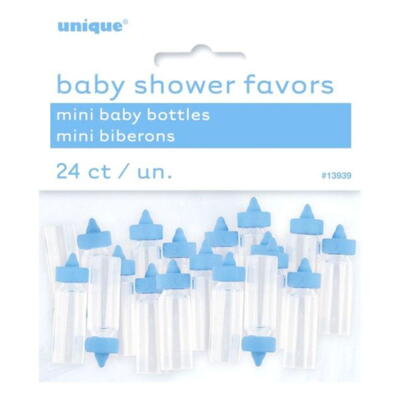 Sutteflasker mini,24 stk. i lyseblå