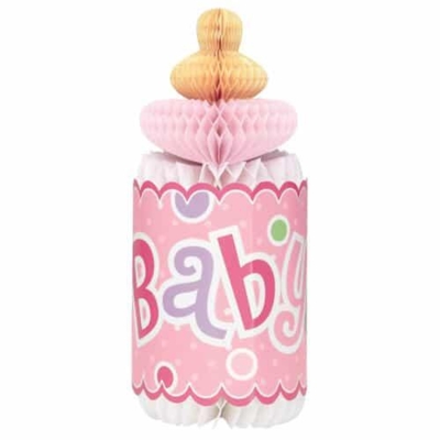 Sutteflaske centerpiece i lyserød