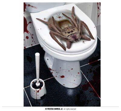 Toilet dekoration - edderkop