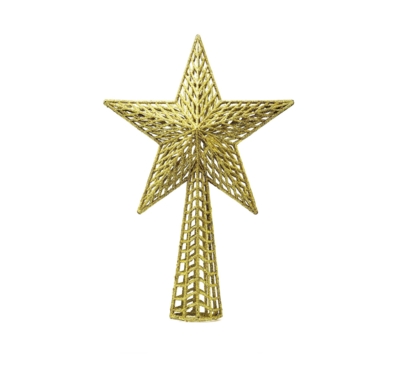 Juletræsstjerne i guld 37 cm