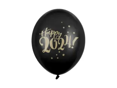 Sort ballon, Happy 2024