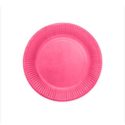 Paptallerken i Hot Pink, 23 cm