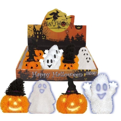 Halloween gummidukker - 12 styks - med lys - 7 cm