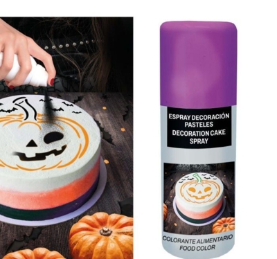 Halloween kagepynt spray - lilla - 100ml