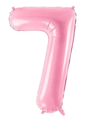 Folieballon 7 - lyserød 86 cm