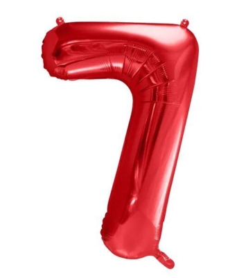 Folieballon 7 - rød 86 cm