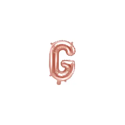 Folieballon Bogstav i Rosegold 35 cm - G